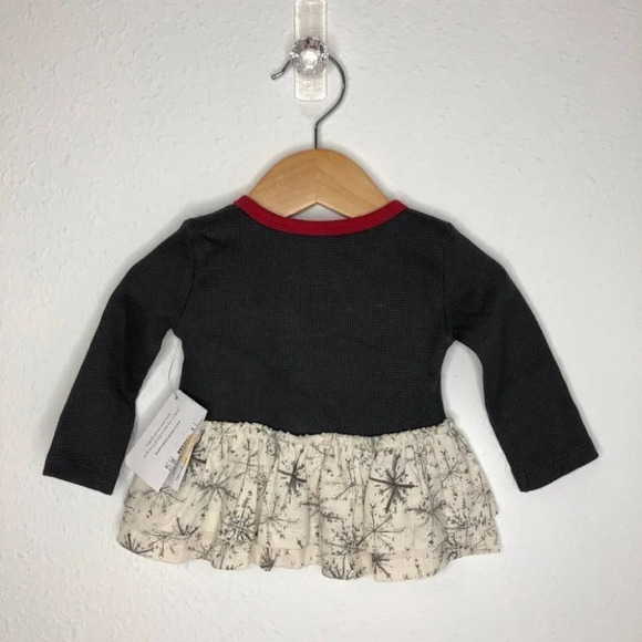 NWT Burt's Bees Baby pants set Christmas outfit snowflakes size 0-3 months - Picture 8 of 10